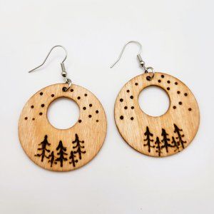 2/$30 SALE Wooden Round Earrings - Handmade & Lightweight